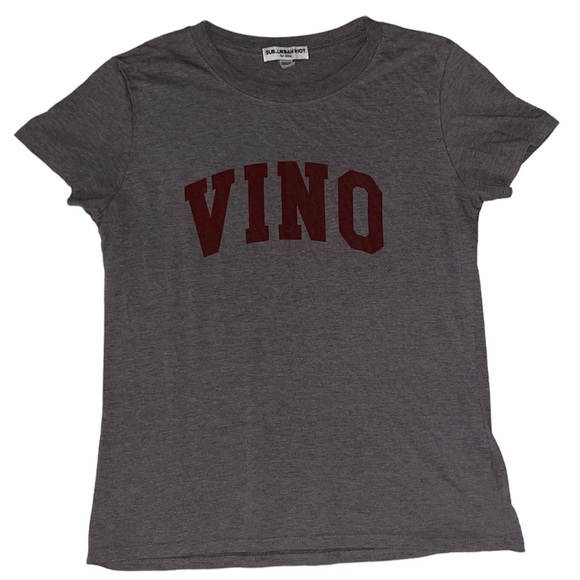 Sub_Urban Riot Tops - Sub_Urban Riot gray t-shirt size small with red lettering “VINO”
